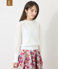 TO BE CHIC (大きいサイズ) / トゥー ビー シック (オオキイサイズ) その他トップス | 【L】ブライトアセテートミックス ニット