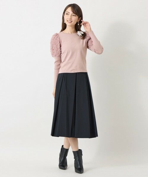 TO BE CHIC (大きいサイズ) / トゥー ビー シック (オオキイサイズ) その他トップス | 【L】フラワーチュールスリーブ ニットプルオーバー | 詳細2