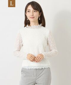 TO BE CHIC (大きいサイズ) / トゥー ビー シック (オオキイサイズ) その他トップス | 【L】ストレッチレース ハイネックプルオーバー