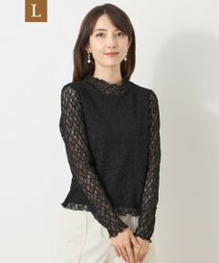 TO BE CHIC (大きいサイズ) / トゥー ビー シック (オオキイサイズ) その他トップス | 【L】ストレッチレース ハイネックプルオーバー