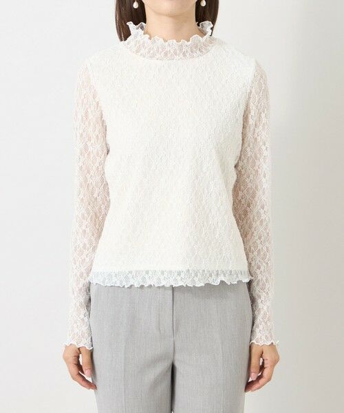 TO BE CHIC (大きいサイズ) / トゥー ビー シック (オオキイサイズ) その他トップス | 【L】ストレッチレース ハイネックプルオーバー | 詳細4