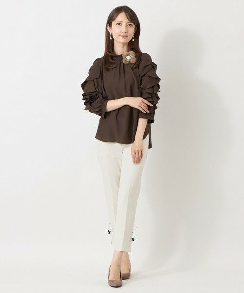 TO BE CHIC (大きいサイズ) / トゥー ビー シック (オオキイサイズ) その他パンツ | 【L】ウールライクストレッチ スリムパンツ | 詳細1