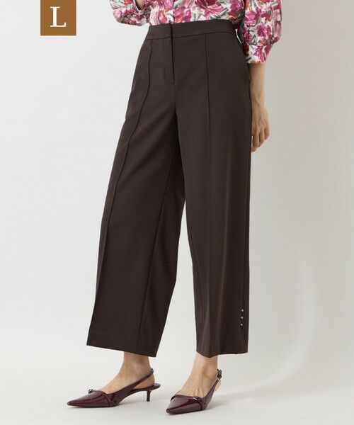 TO BE CHIC (大きいサイズ) / トゥー ビー シック (オオキイサイズ) その他パンツ | 【L】ウールライクストレッチ ワイドパンツ(ブラウン)