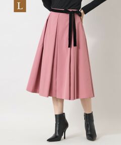 TO BE CHIC (大きいサイズ) / トゥー ビー シック (オオキイサイズ) ロング・マキシ丈スカート | 【L】コンパクトタフタ BOXタックスカート