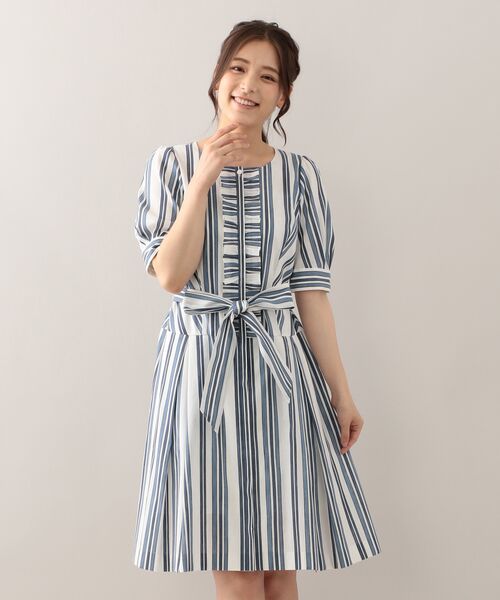 セール シャンタンストライプドレス ロング マキシ丈ワンピース To Be Chic トゥー ビー シック ファッション通販 タカシマヤファッションスクエア