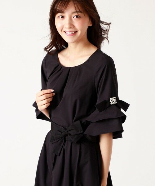 セール タフタストレッチ袖フリルブラウス シャツ ブラウス To Be Chic トゥー ビー シック ファッション通販 タカシマヤファッションスクエア