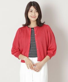 現行 極美品 トゥービーシック シアージップアップブルゾン カーディガン リボン TO BE CHIC / トゥー ビー シック （レディース