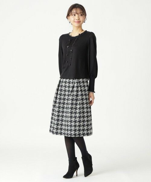 TO BE CHIC / トゥー ビー シック ロング・マキシ丈スカート | ハウンドトゥースジャカード スカート | 詳細1