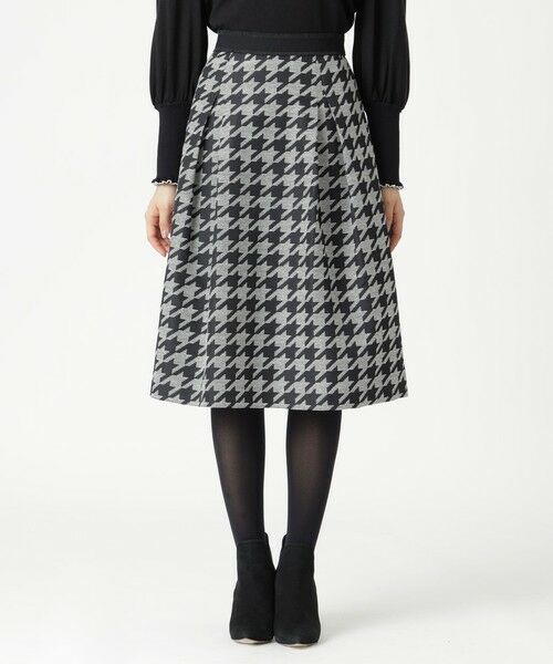 TO BE CHIC / トゥー ビー シック ロング・マキシ丈スカート | ハウンドトゥースジャカード スカート | 詳細2
