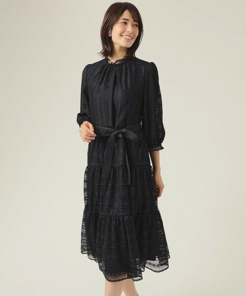 再値引き済) ♡極美品 TO BE CHIC♡ ひざ丈ワンピース ボーダー ...