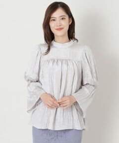 【WEB限定】【Shiina Yamamotoコラボ】楊柳キャンディースリーブ ブラウス