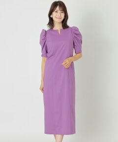 【WEB限定】【Shiina Yamamotoコラボ】ブロードストレッチ　ワンピース<br /><br />WEB限定<br />インフルエンサー山本梓衣菜さんとのコラボレーション商品です。<br />ONでもOFFでも輝く女性に向けて、次世代のエレガンスシーンを彩るアイテムをご提案します。<br /><br />【素材】<br />ソフトな風合いが特長のブロードストレッチ素材です。さらっとした綿の心地よさと、ポリエステルの扱いやすさをブレンドした生地になっています。<br /><br />【デザイン・コーディネートポイント】<br />パフスリーブとネックデザインが印象的なブロードワンピースです。lラインの綺麗なシルエットで、ボディーラインを拾い過ぎずにスタイルアップが叶うような設計に拘りました。<br /><br /><br><br>※この商品はサンプルでの撮影を行っています。<br>実際の商品とイメージ、仕様が異なる場合がございます。<br /><br />モデル（代表画像）:H___ B___ W___ H___ 着用サイズ:__