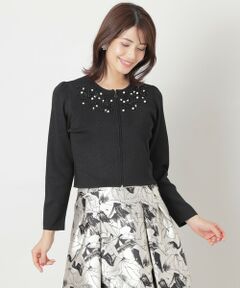 TO BE CHIC / トゥー ビー シック ブルゾン | レーヨンナイロンビジュー カーディガン