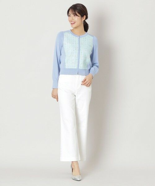 TO BE CHIC / トゥー ビー シック ブルゾン | レインボーツイードコンビ ニットブルゾン | 詳細2