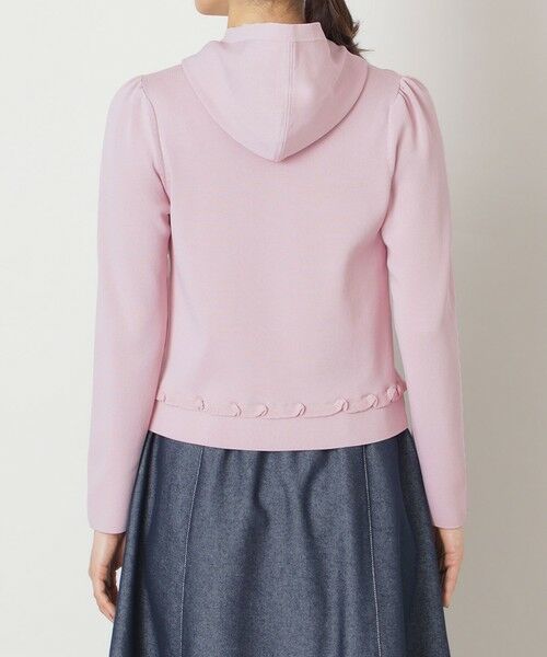 TO BE CHIC / トゥー ビー シック ブルゾン | レーヨンナイロン フリルフーディー ニット | 詳細7