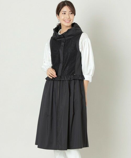 TO BE CHIC/トゥー ビー シック ハイカウントタフタ マルチWAY ジレ ブラック1 42 TO BE CHIC/トゥー ビー シック ハイカウントタフタ マルチWAY ジレ ブラック1 42