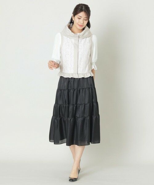 TO BE CHIC / トゥー ビー シック ノーカラージャケット | ハイカウントタフタ マルチWAY ジレ | 詳細4