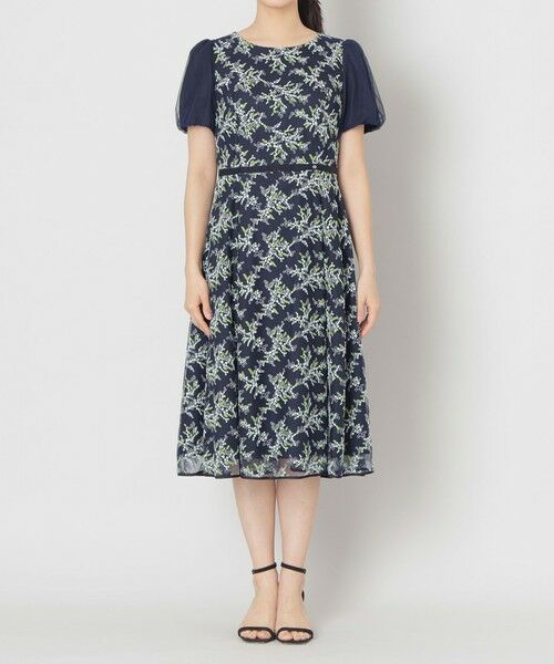 TO BE CHIC / トゥー ビー シック ロング・マキシ丈ワンピース | ミモザチュールフィット&フレア ドレス | 詳細3