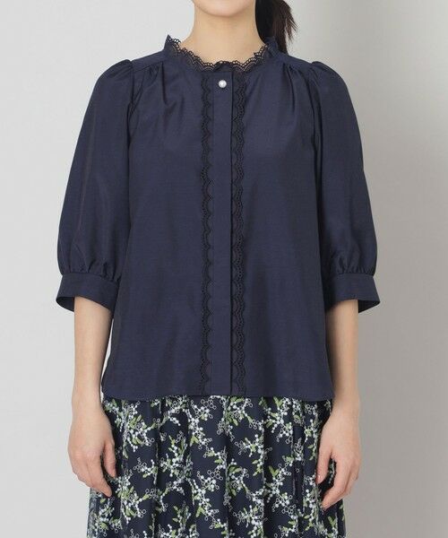 TO BE CHIC / トゥー ビー シック シャツ・ブラウス | ブライトクロス アイレットレースブラウス | 詳細3