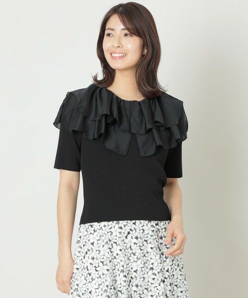 TO BE CHIC/トゥー ビー シック ケープカラー コンビニット ブラック1 40 TO BE CHIC/トゥー ビー シック ケープカラー コンビニット ブラック1 40
