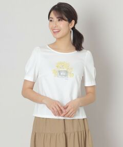 TO BE CHIC / トゥー ビー シック カットソー | ミモザパフュームモチーフ カットソー
