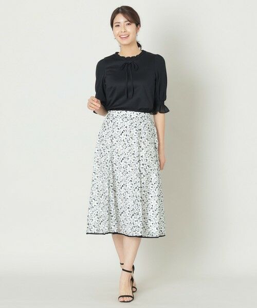 シフォンコンビギャザー カットソー （カットソー）｜TO BE CHIC
