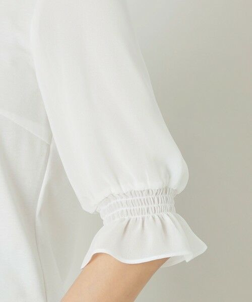TO BE CHIC / トゥー ビー シック カットソー | シフォンコンビギャザー カットソー | 詳細9