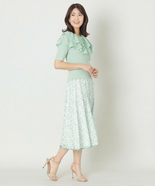 TO BE CHIC / トゥー ビー シック ロング・マキシ丈スカート | ジャスミンプリントパネル スカート | 詳細3