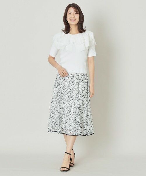 TO BE CHIC / トゥー ビー シック ロング・マキシ丈スカート | ジャスミンプリントパネル スカート | 詳細1