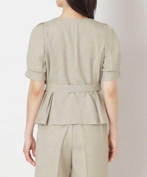 TO BE CHIC / トゥー ビー シック ノーカラージャケット | リネンライク ブラウスジャケット | 詳細5