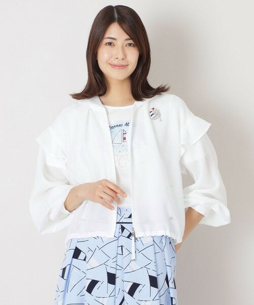 TO BE CHIC/トゥー ビー シック カラミ フードジャケット オフホワイト1 42 TO BE CHIC/トゥー ビー シック カラミ フードジャケット オフホワイト1 42