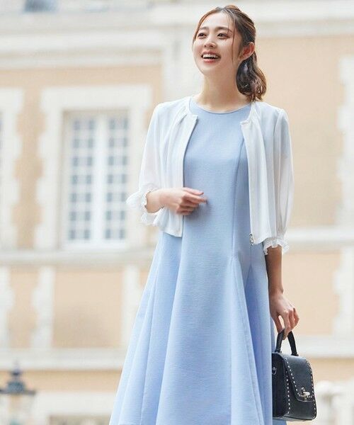 TO BE CHIC / トゥー ビー シック ノーカラージャケット | ジョーゼット ショートブルゾン | 詳細1