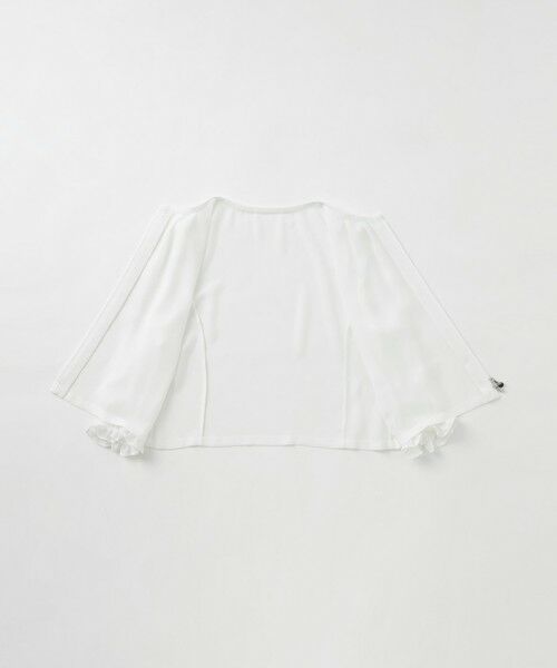 TO BE CHIC / トゥー ビー シック ノーカラージャケット | ジョーゼット ショートブルゾン | 詳細8