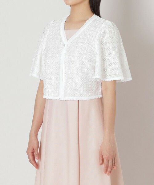 TO BE CHIC / トゥー ビー シック ブルゾン | フラワー刺しゅうコンビ ボレロ | 詳細4