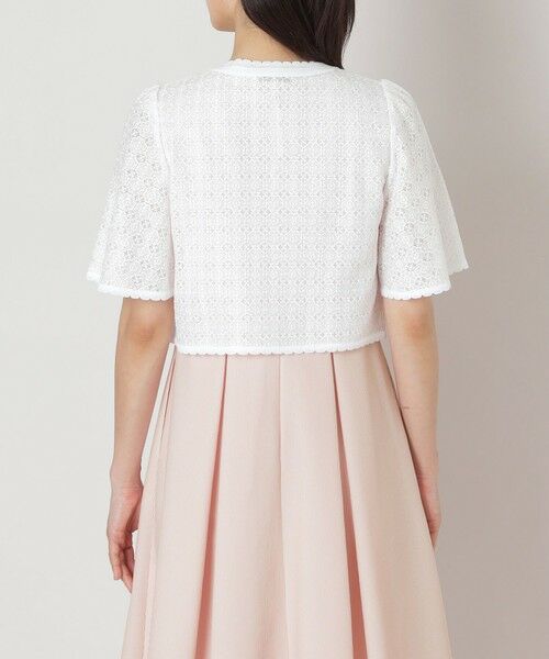 TO BE CHIC / トゥー ビー シック ブルゾン | フラワー刺しゅうコンビ ボレロ | 詳細5