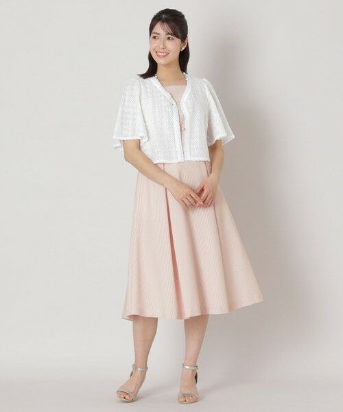 TO BE CHIC / トゥー ビー シック ブルゾン | フラワー刺しゅうコンビ ボレロ | 詳細1