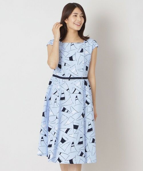 TO BE CHIC/トゥー ビー シック セイルプリント ワンピース サックスブルー1 40 TO BE CHIC/トゥー ビー シック セイルプリント ワンピース サックスブルー1 40