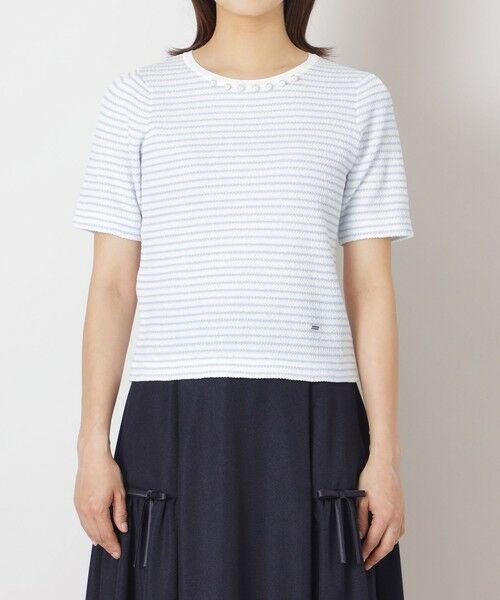 TO BE CHIC / トゥー ビー シック ニット・セーター | ふくれジャカード ボーダーニット | 詳細5