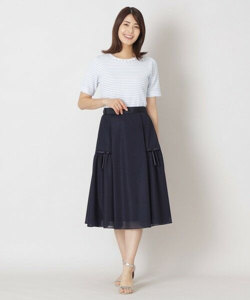 TO BE CHIC / トゥー ビー シック ニット・セーター | ふくれジャカード ボーダーニット | 詳細1