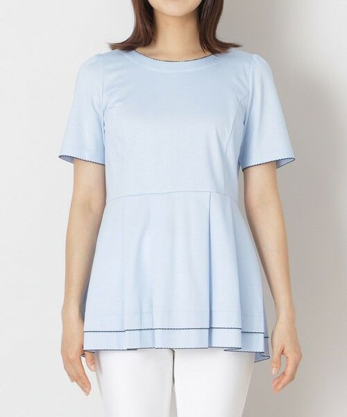 TO BE CHIC / トゥー ビー シック カットソー | 配色ピコ ティアードチュニック | 詳細3