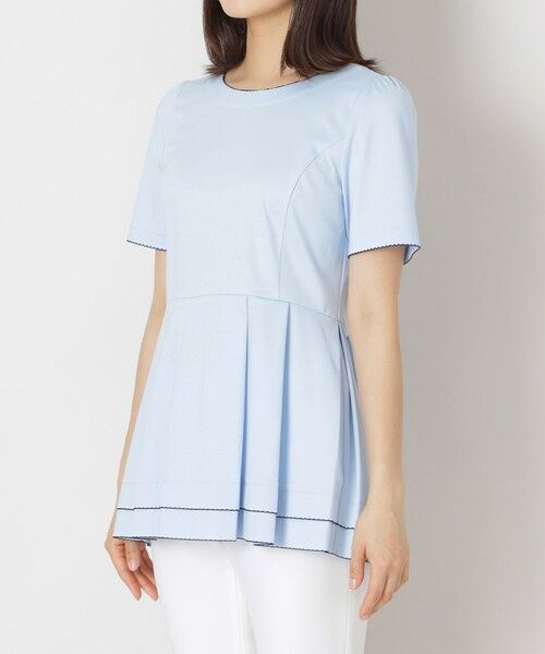 TO BE CHIC / トゥー ビー シック カットソー | 配色ピコ ティアードチュニック | 詳細4