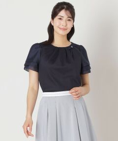 TO BE CHIC / トゥー ビー シック カットソー | リボンコサージュ カットソー