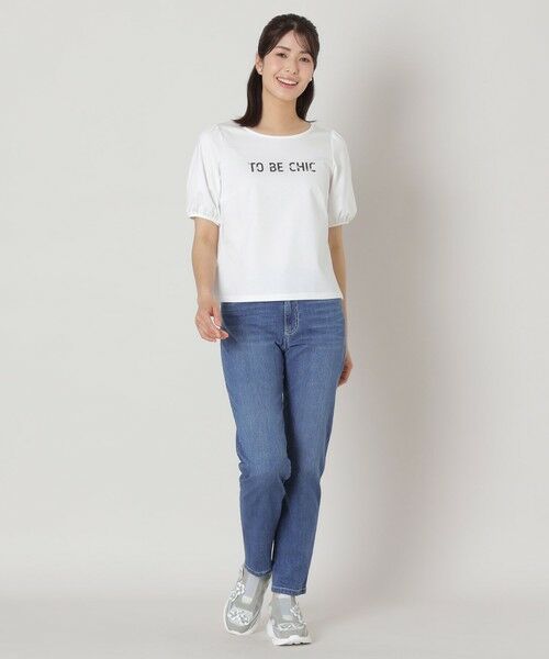 TO BE CHIC / トゥー ビー シック カットソー | ビジューロゴ カットソー | 詳細1