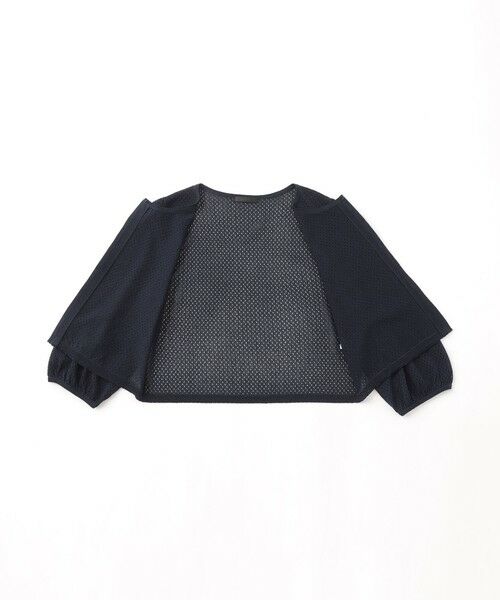 TO BE CHIC / トゥー ビー シック ブルゾン | アイレット透かし編み ニットボレロ | 詳細8