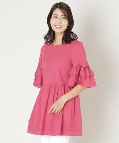 ウェーブローン スリーブフリルチュニック