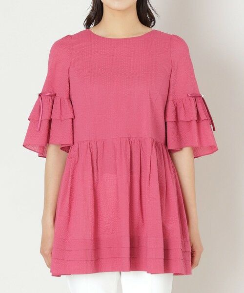 TO BE CHIC / トゥー ビー シック シャツ・ブラウス | ウェーブローン スリーブフリルチュニック | 詳細4