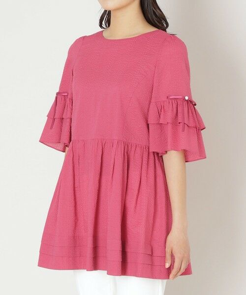 TO BE CHIC / トゥー ビー シック シャツ・ブラウス | ウェーブローン スリーブフリルチュニック | 詳細5