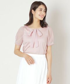 【70%off】タグ付き新品 TO BE CHIC＊半袖カットソー 薄ピンク色 定価3.2万 タグ付き新品 TO BE CHIC＊半袖カットソー 薄ピンク色