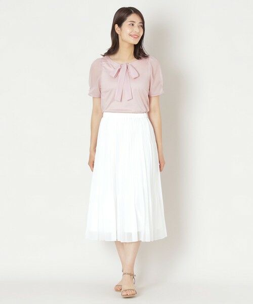 TO BE CHIC / トゥー ビー シック カットソー | リボンネック スリーブコンビカットソー | 詳細3