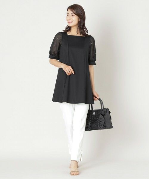 TO BE CHIC / トゥー ビー シック カットソー | ドットパールスリーブ チュニック | 詳細1